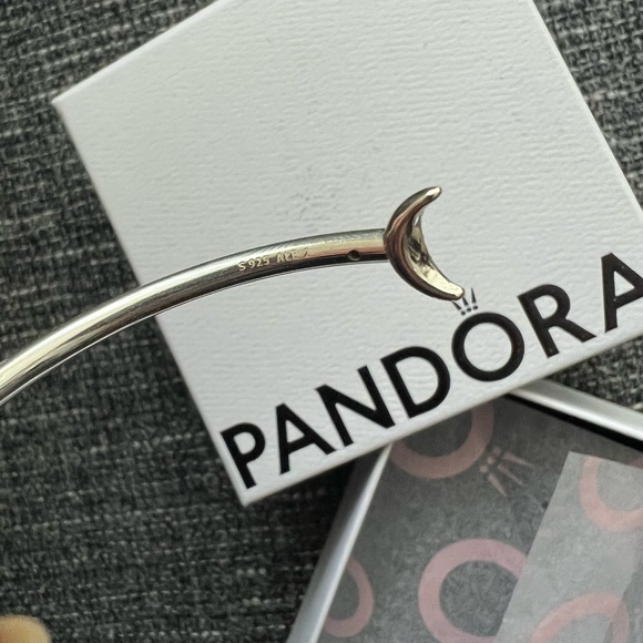 Pandora Moon Star Cuff Bangle - Picture 2 of 4